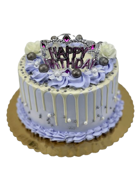 “Festive birthday cake with detailed icing.”